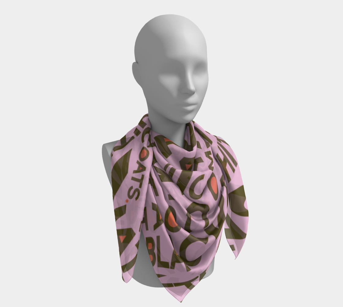 Gray Matter Black Matter Satin Charmeuse Scarf