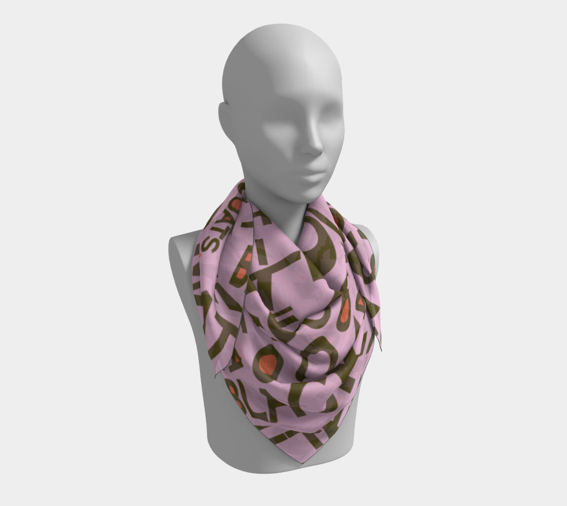 Gray Matter Black Matter Satin Charmeuse Scarf