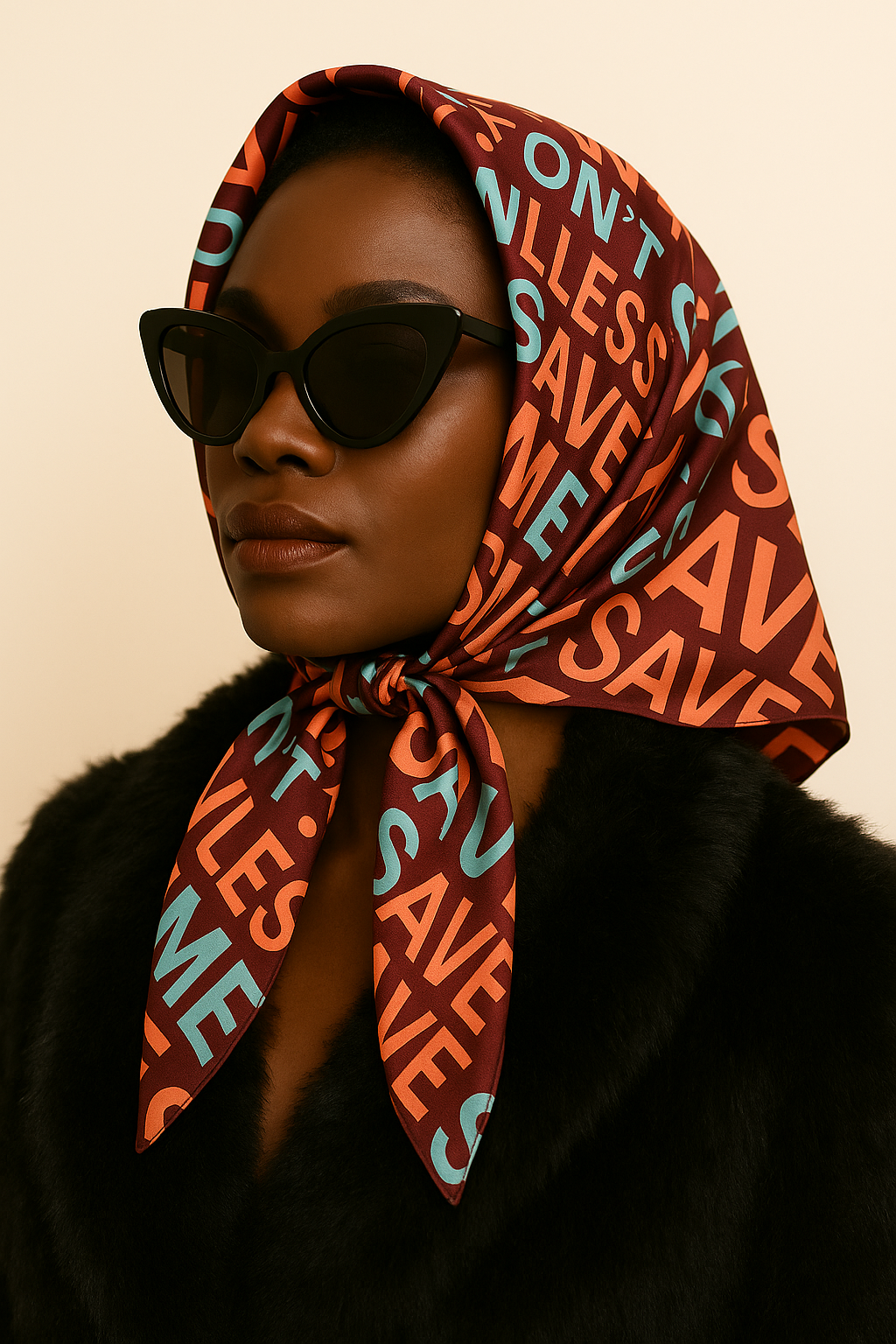Don’t scan me unless you plan to save me satin charmeuse scarf