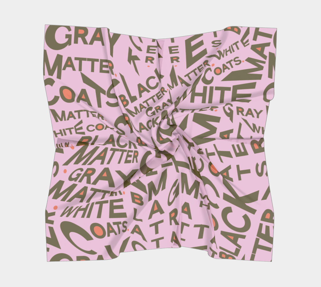Gray Matter Black Matter Satin Charmeuse Scarf
