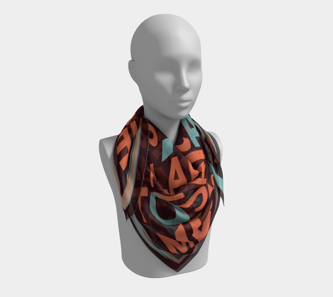 Don’t scan me unless you plan to save me satin charmeuse scarf